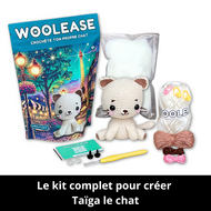 Kit de Crochet - Tuto Vidéo 4K - Taïga le chat | My Woolease