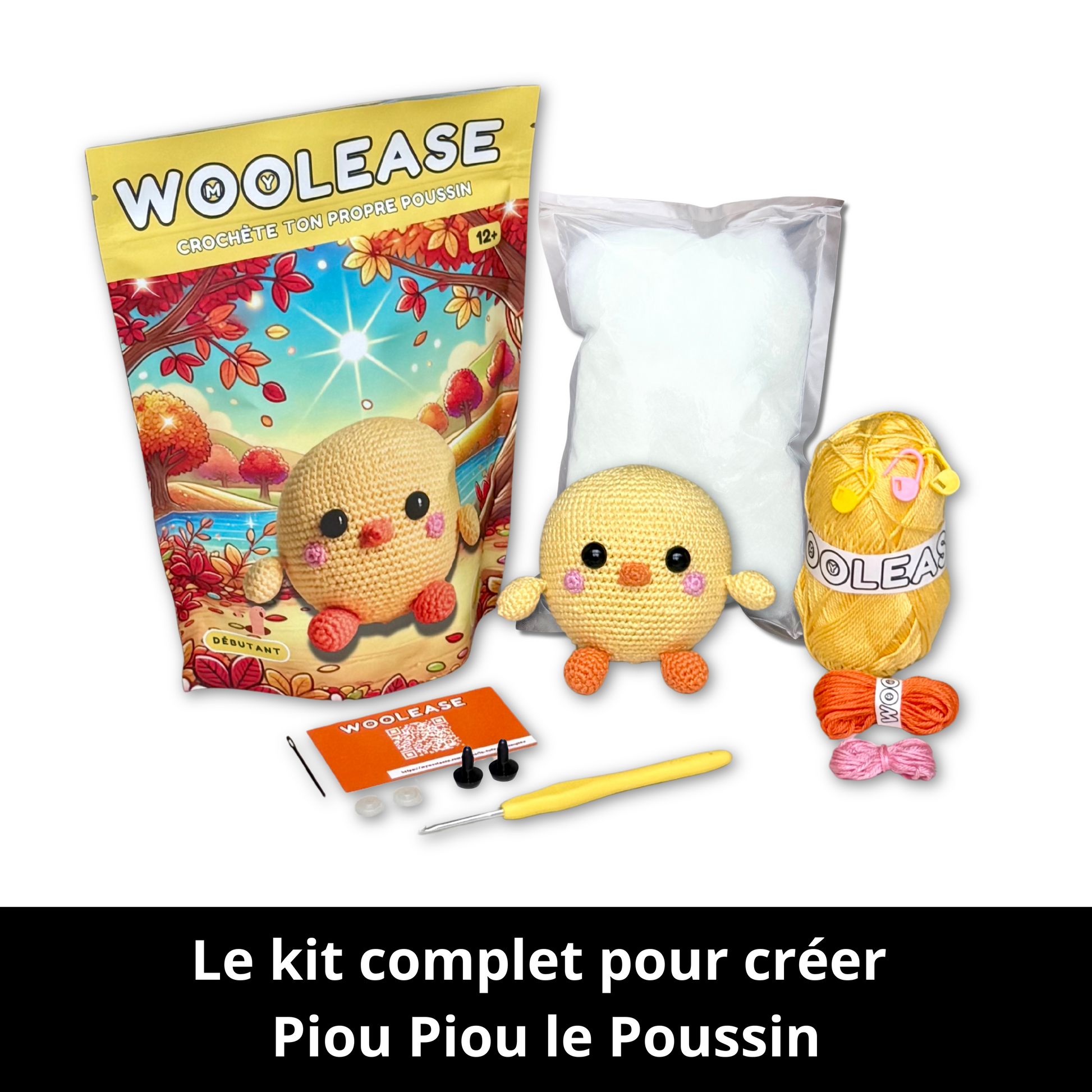 Kit de Crochet - Tuto Vidéo 4K - Taïga Piou Piou et Sophie | My Woolease