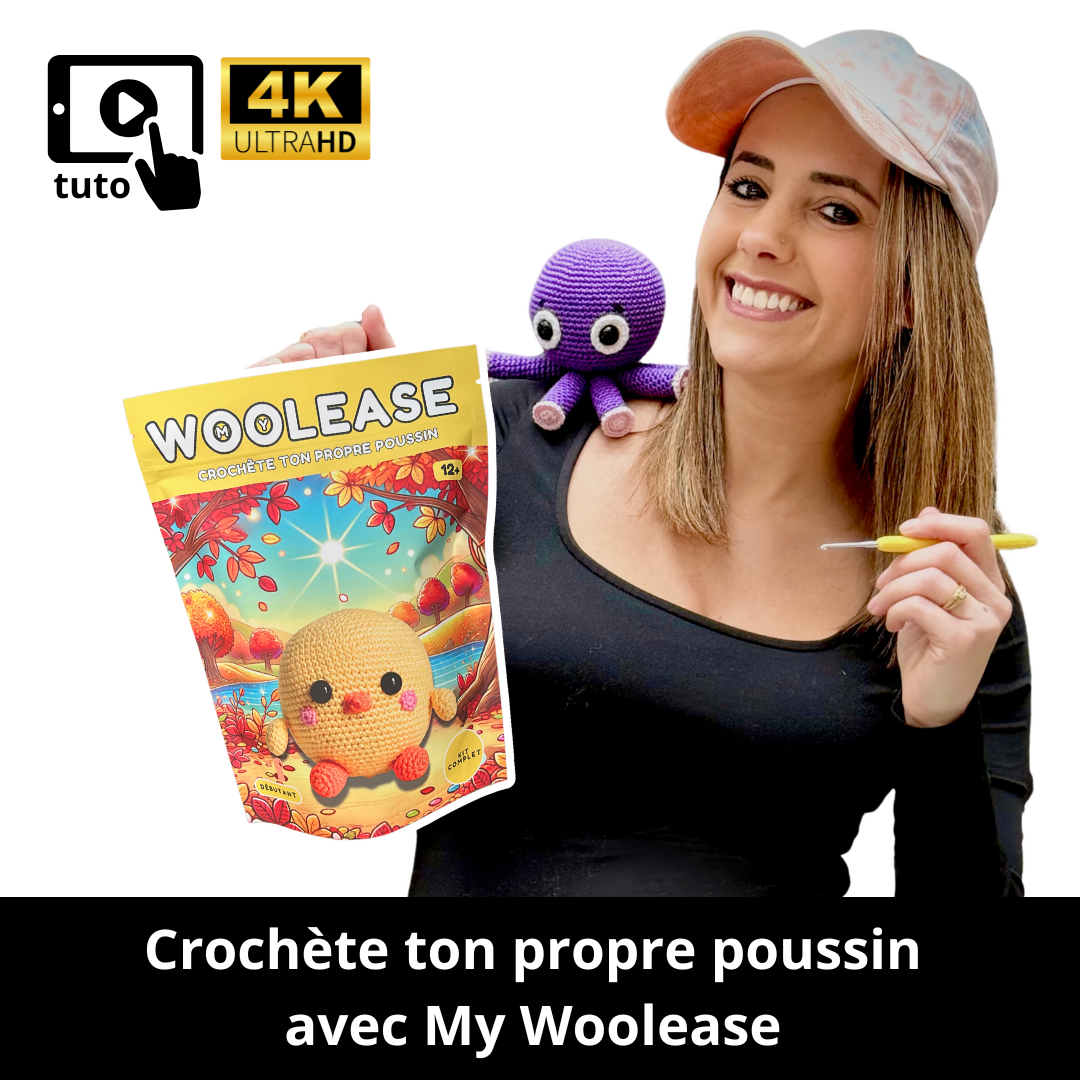 Kit de Crochet - Tuto Vidéo 4K - Piou Piou le Poussin | My Woolease