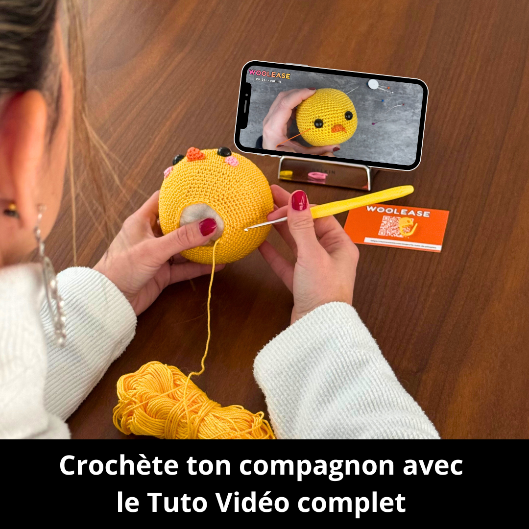 Kit de Crochet - Tuto Vidéo 4K - Piou Piou le Poussin | My Woolease