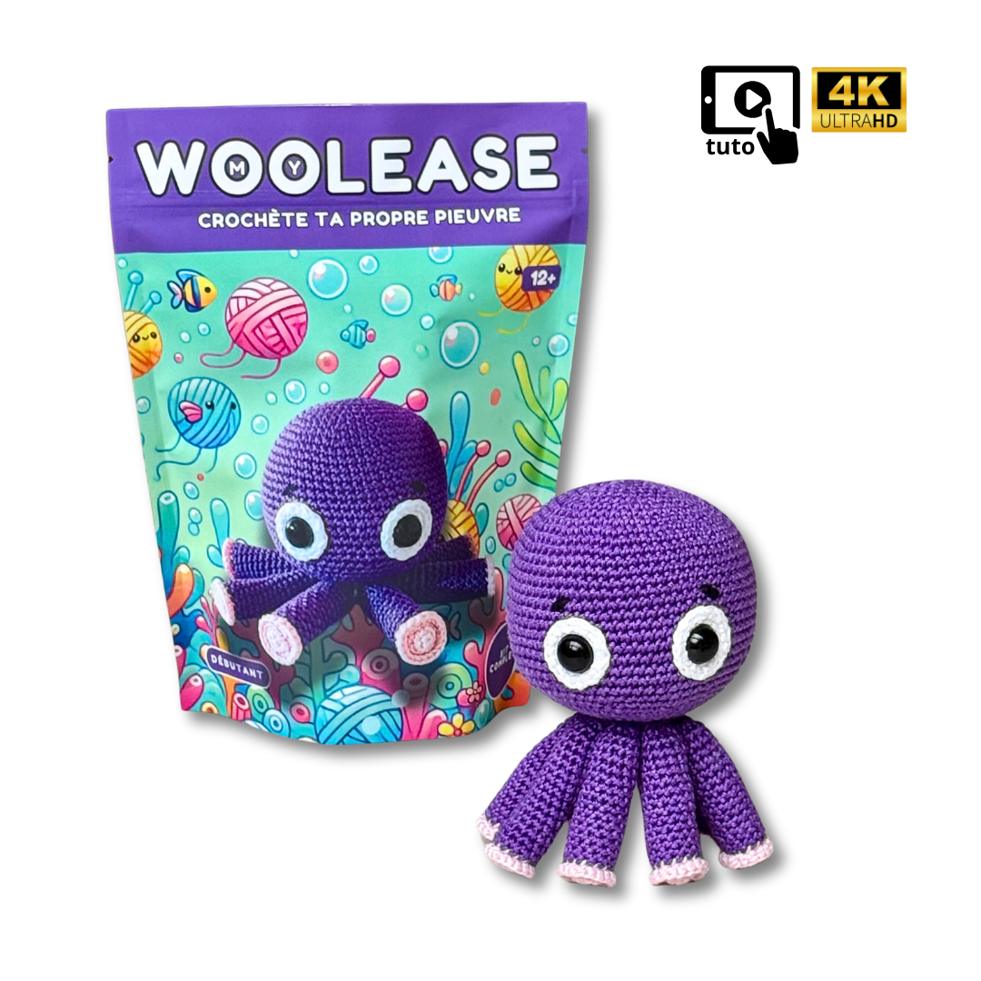 Kit de Crochet - Tuto Vidéo 4K - Eddy Coraline et Flora | My Woolease