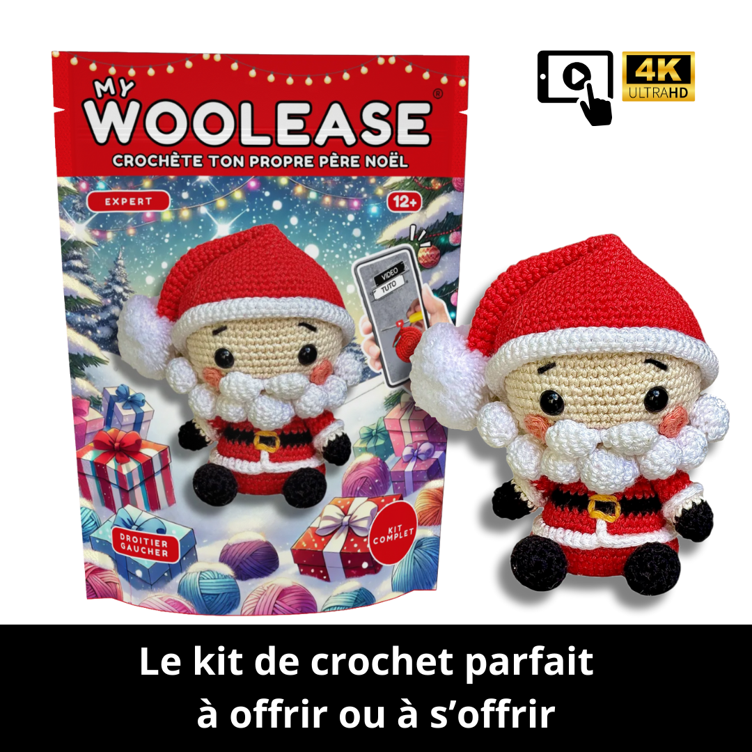 Kit de Crochet - Tuto Vidéo 4K - Père Noël | My Woolease