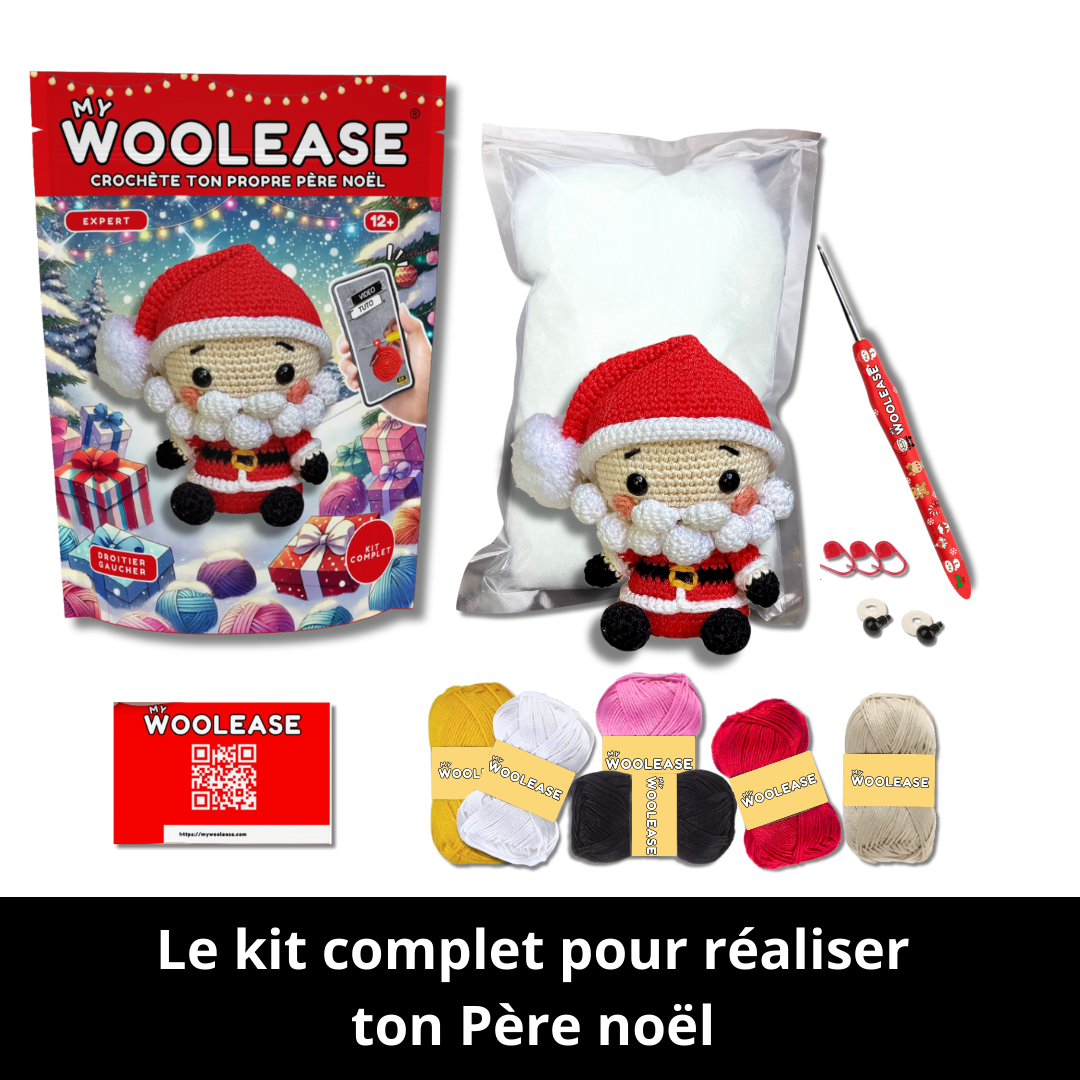 Kit de Crochet - Tuto Vidéo 4K - Père Noël | My Woolease