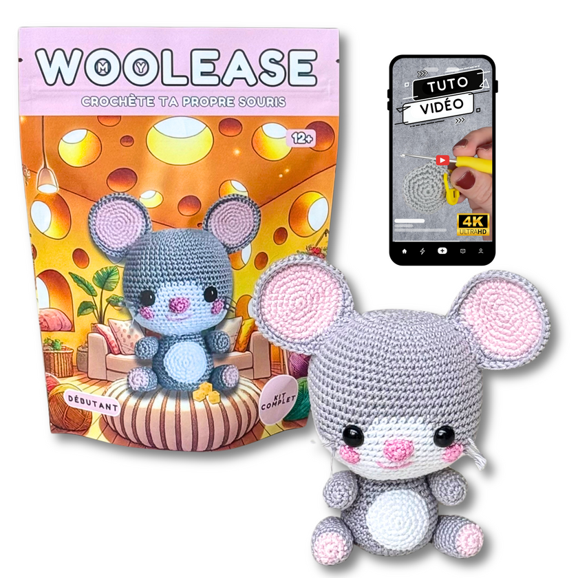 Kit de Crochet - Tuto Vidéo 4K - Sophie la Souris | My Woolease