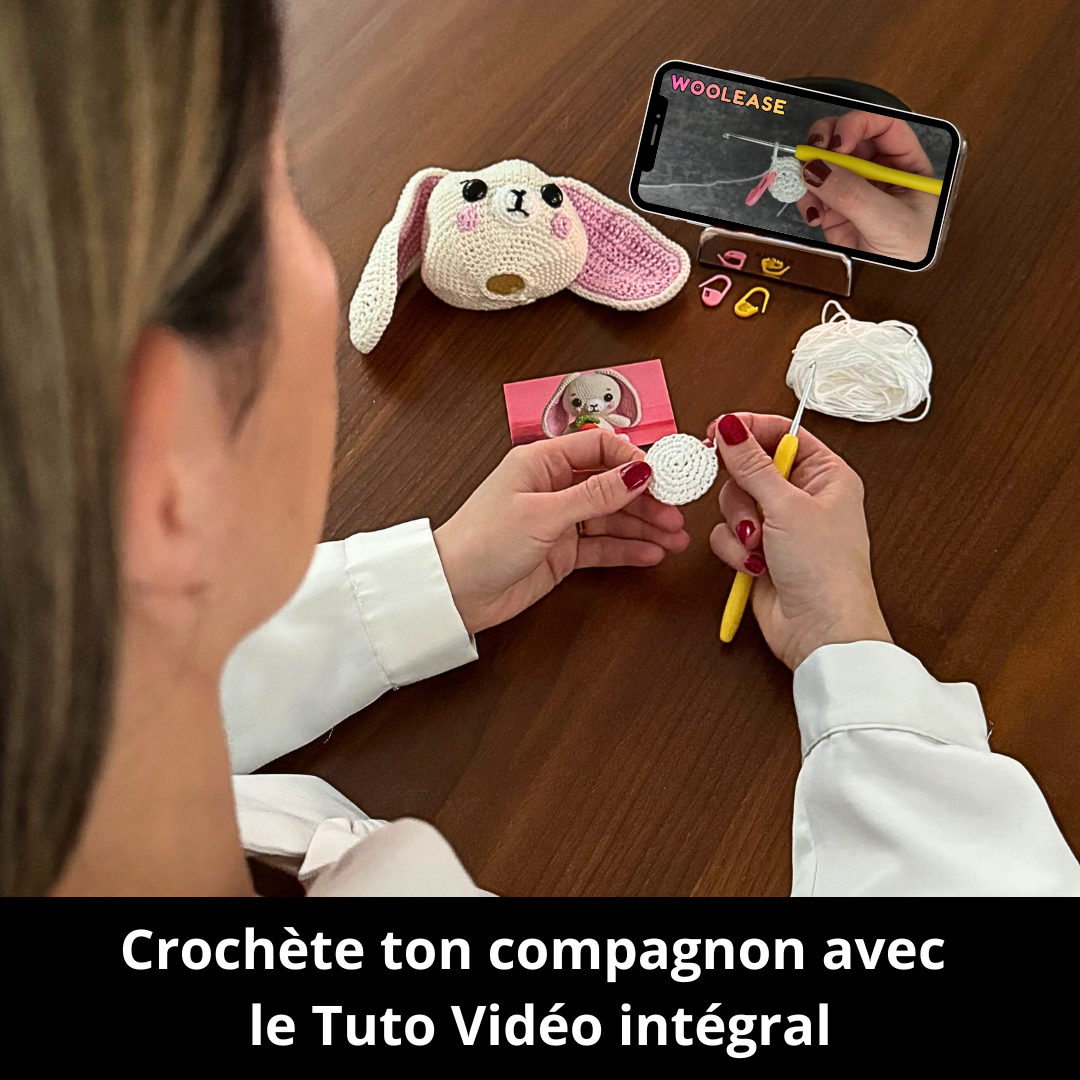 Kit de Crochet - Tuto Vidéo 4K - Flora la Lapine | My Woolease