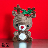 Kit de Crochet  - Tuto Vidéo 4K - Rudolphe Le Renne de Noël | My Woolease