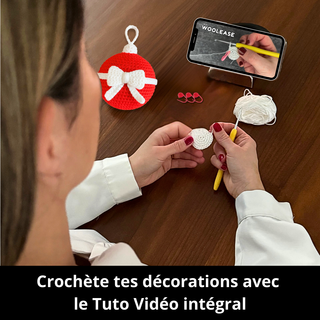 Kit de Crochet - Tuto Vidéo 4K - Boules de Noël | My Woolease