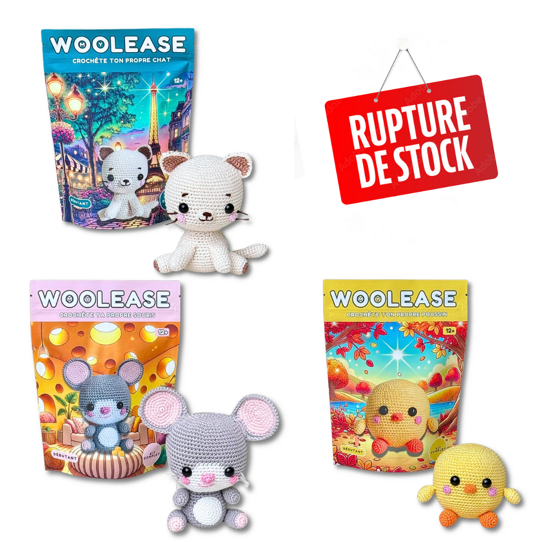 Kit de Crochet - Tuto Vidéo 4K - Taïga Piou Piou et Sophie | My Woolease