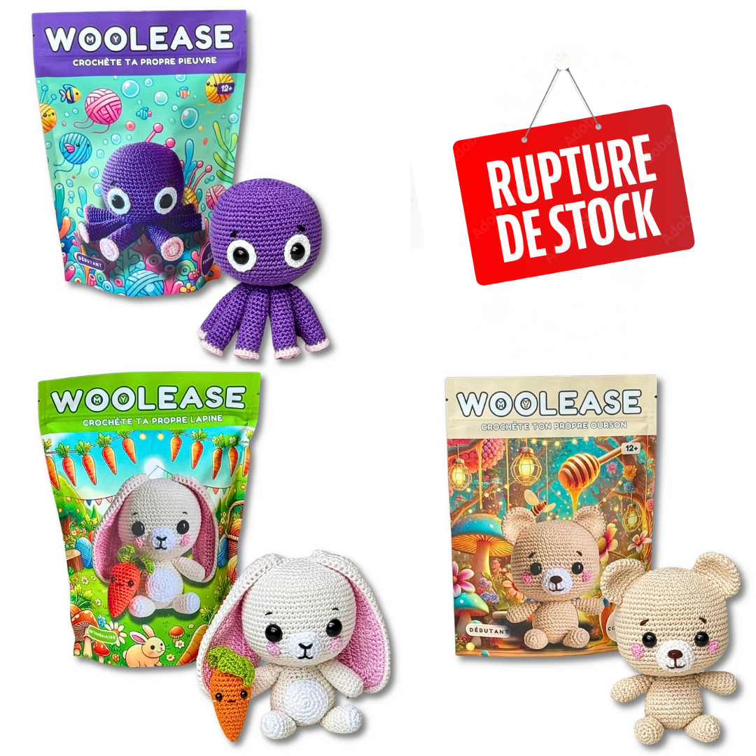 Kit de Crochet - Tuto Vidéo 4K - Eddy Coraline et Flora | My Woolease