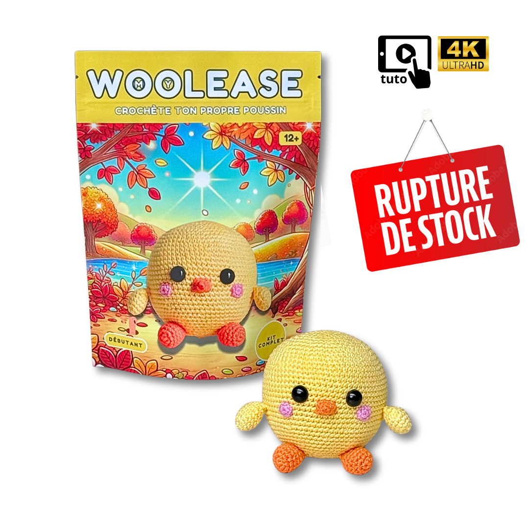 Kit de Crochet - Tuto Vidéo 4K - Piou Piou le Poussin | My Woolease